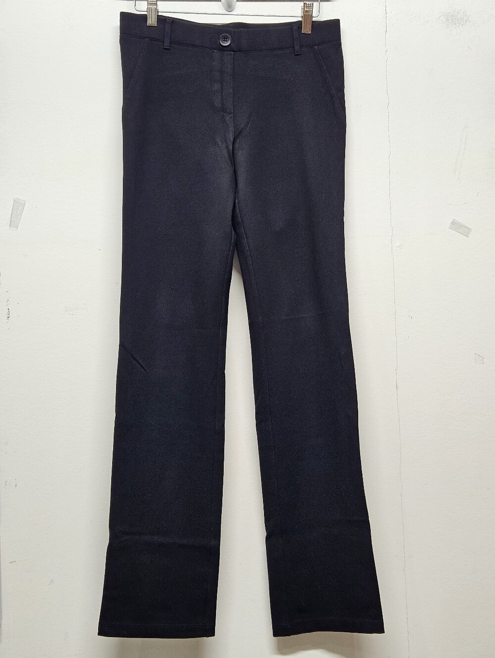 Betabrand Dress Pant Yoga Pant Straight Leg Size Small Black Stretch Preppy